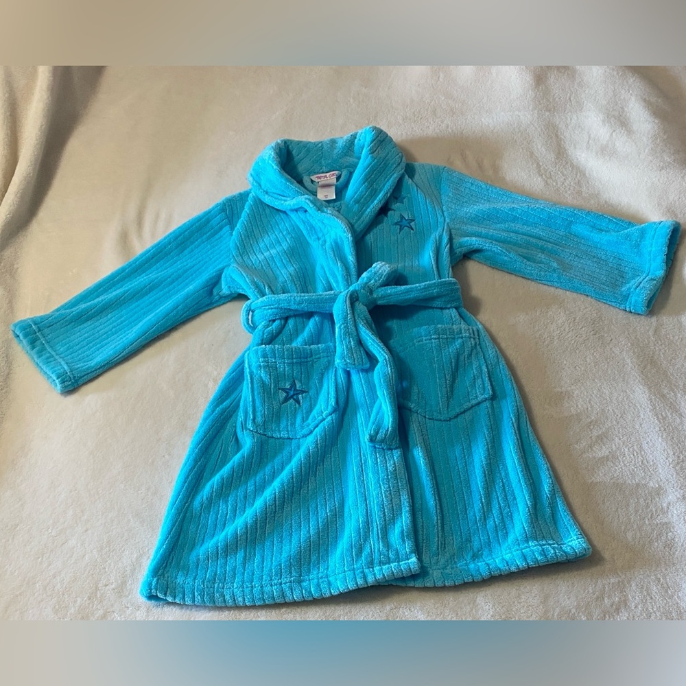 Total Girl size 7/8 Girls Turquoise Robe.